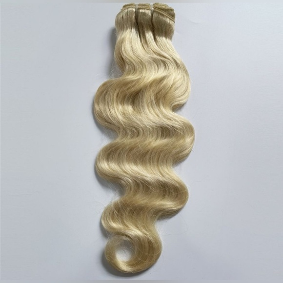 Body Wave #613 Human hair Light Blonde Clip in extensions Full set - Picture 1 of 7